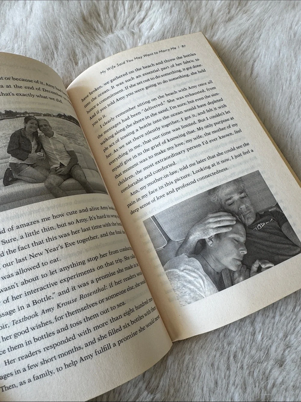 Harper White Cover Memoir with Blue Illustration and Text
